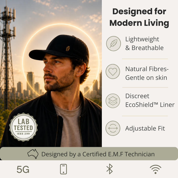 EMF Protection Cap - 99.8% Shielding for 5G, Wi-Fi & Bluetooth