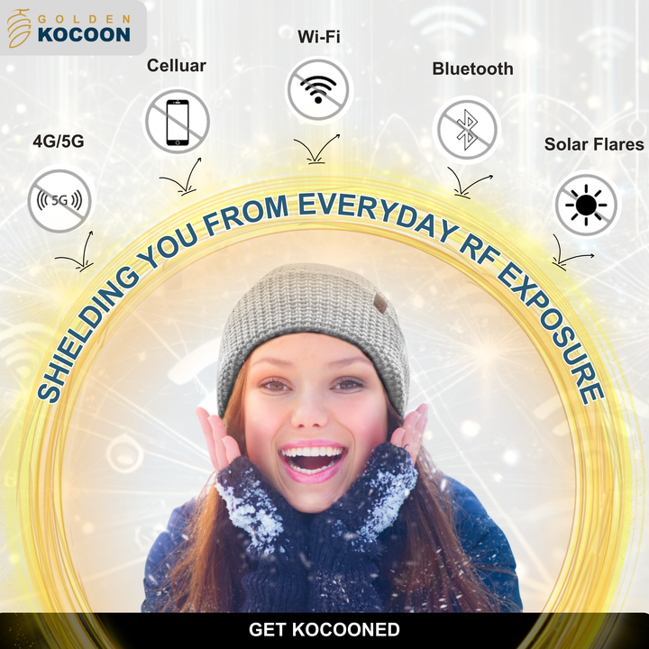EMF Protection Organic Cotton Beanie - 99.8% Shielding for 5G, Wi-Fi & Bluetooth
