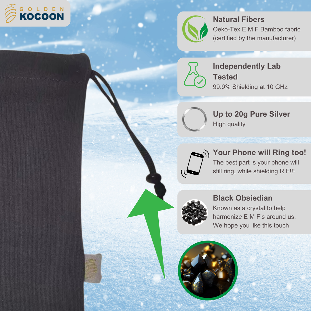 EMF Protection Phone Pouch - 99.8% Shielding for 5G, Wi-Fi & Bluetooth