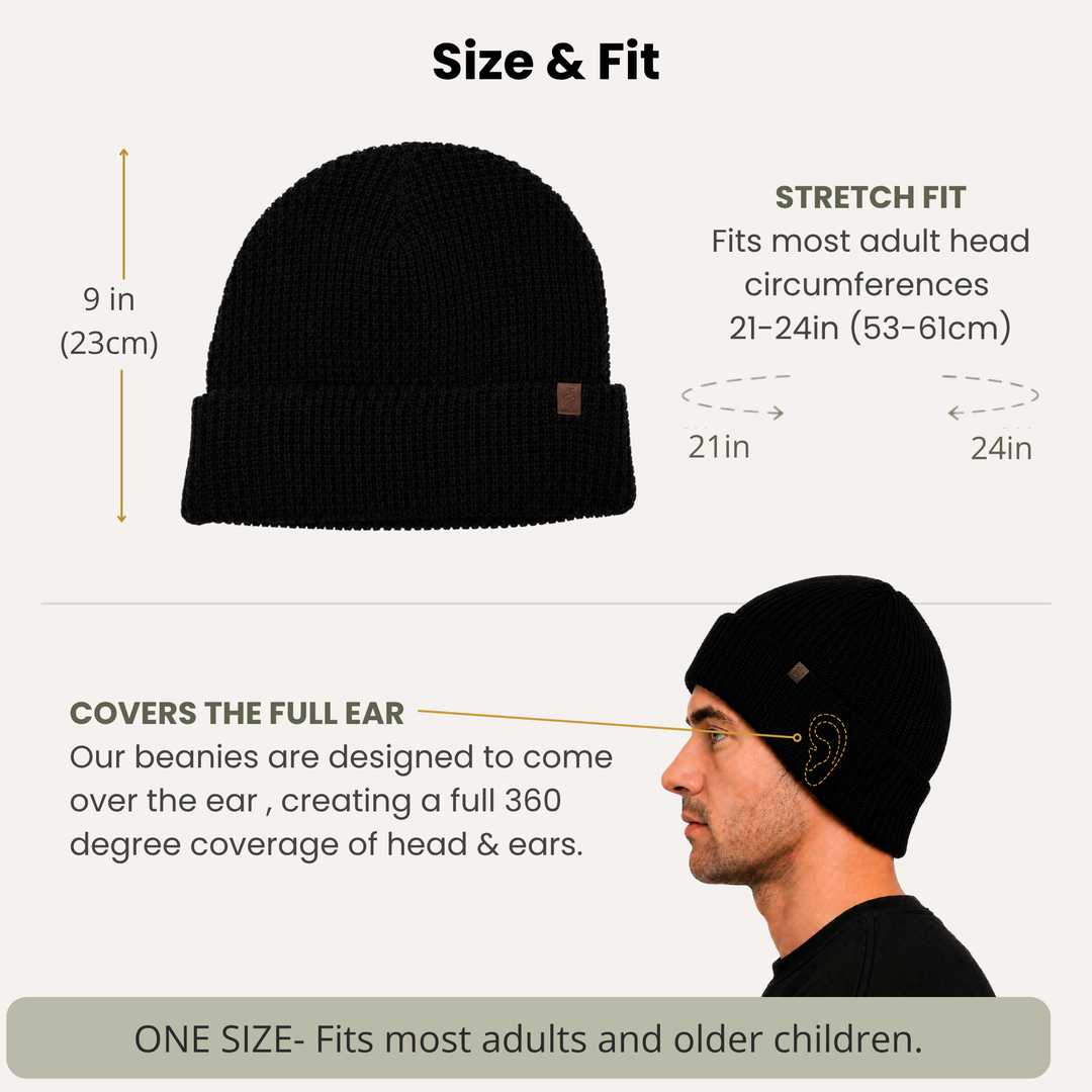 EMF Protection Organic Cotton Beanie - 99.8% Shielding for 5G, Wi-Fi & Bluetooth