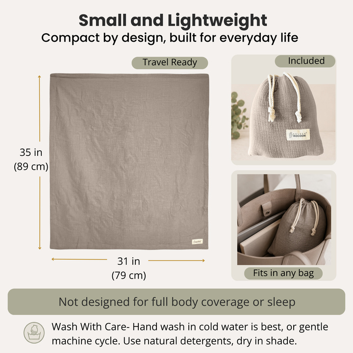 EMF Protection Crepe Blanket - 99.6% Shielding for 5G, Wi-Fi & Bluetooth