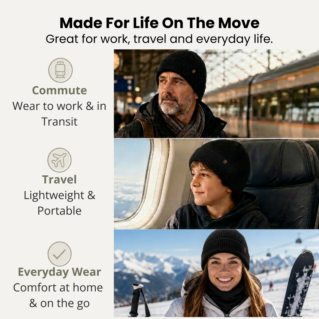 EMF Protection Organic Cotton Beanie - 99.8% Shielding for 5G, Wi-Fi & Bluetooth