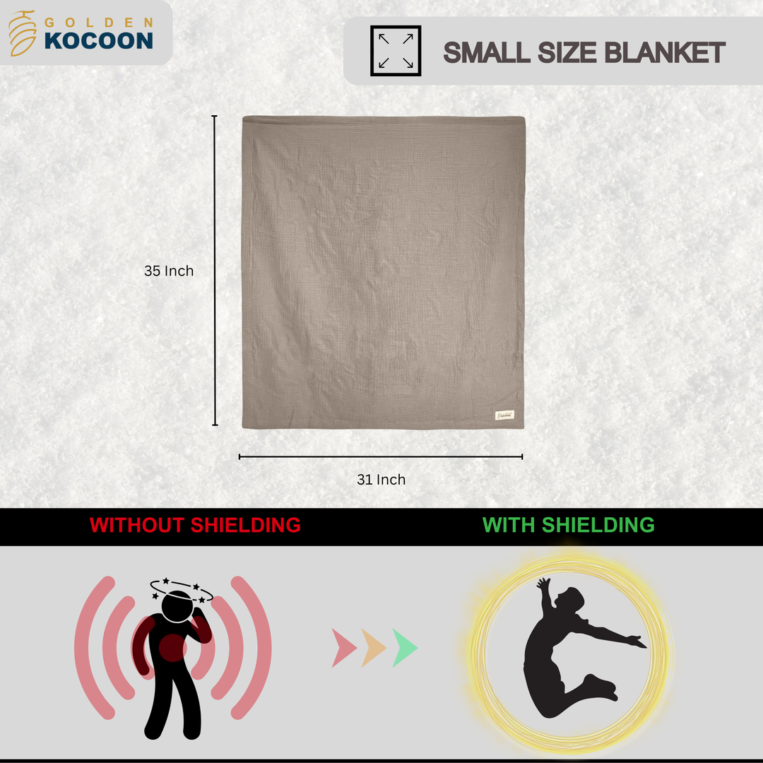 EMF Protection Crepe Blanket - 99.6% Shielding for 5G, Wi-Fi & Bluetooth