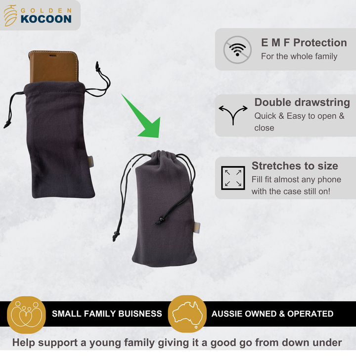 EMF Protection Phone Pouch - 99.8% Shielding for 5G, Wi-Fi & Bluetooth