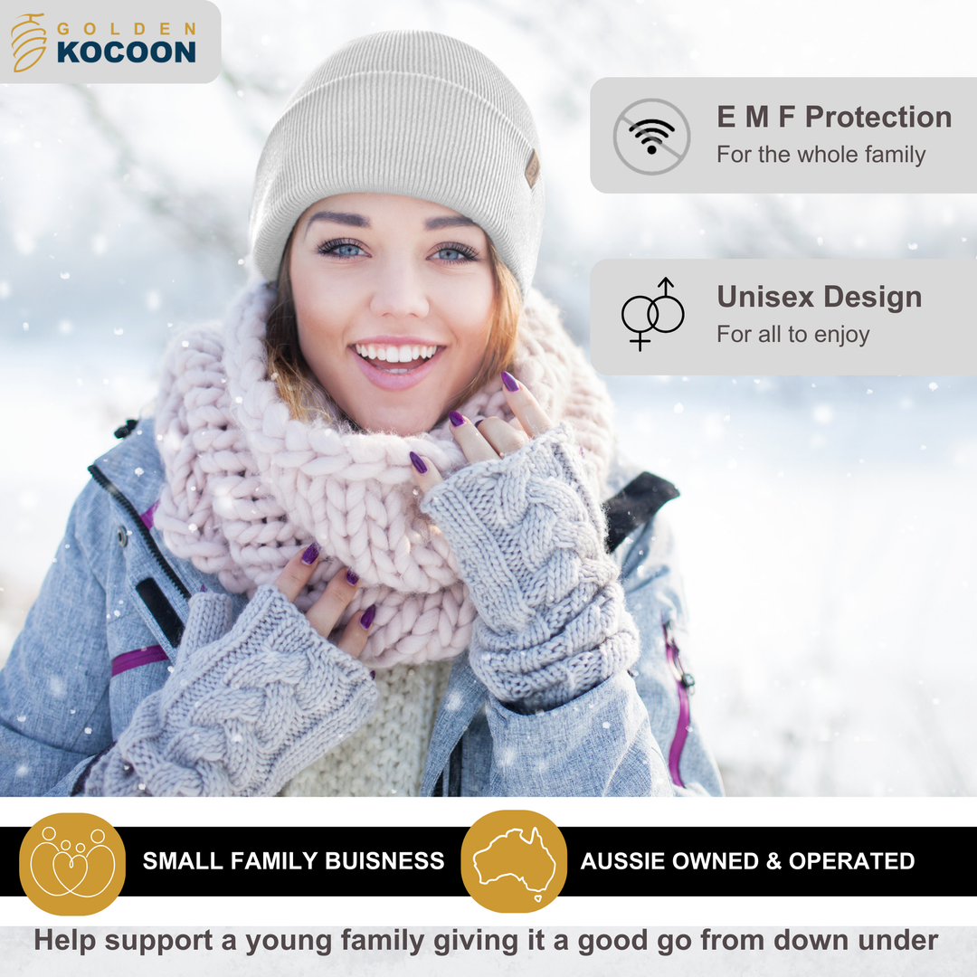 EMF Protection Bamboo Beanie - 99.8% Shielding for 5G, Wi-Fi & Bluetooth