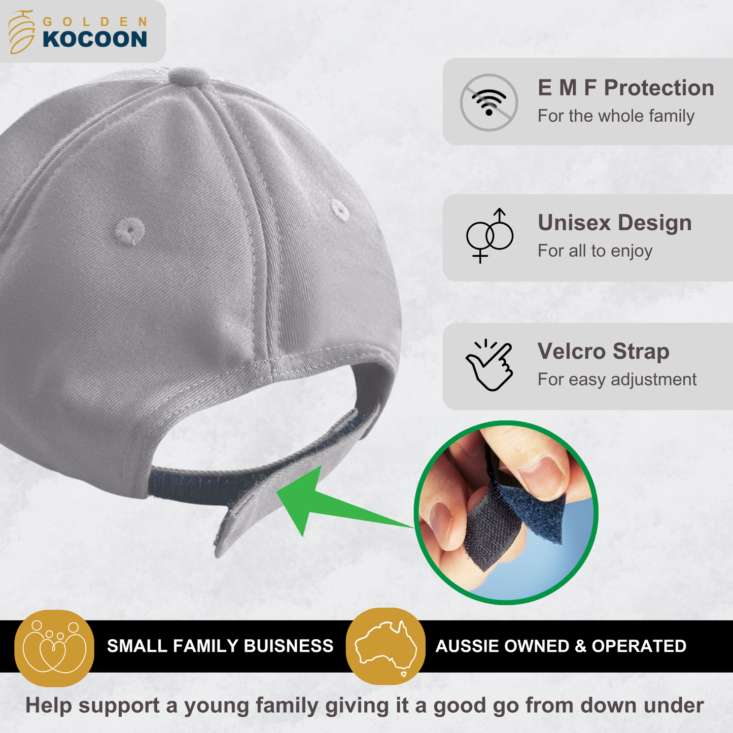 EMF Protection Cap in Grey, using a EMF Bamboo Fabric. Use for 5g Protection, Anti Radiation