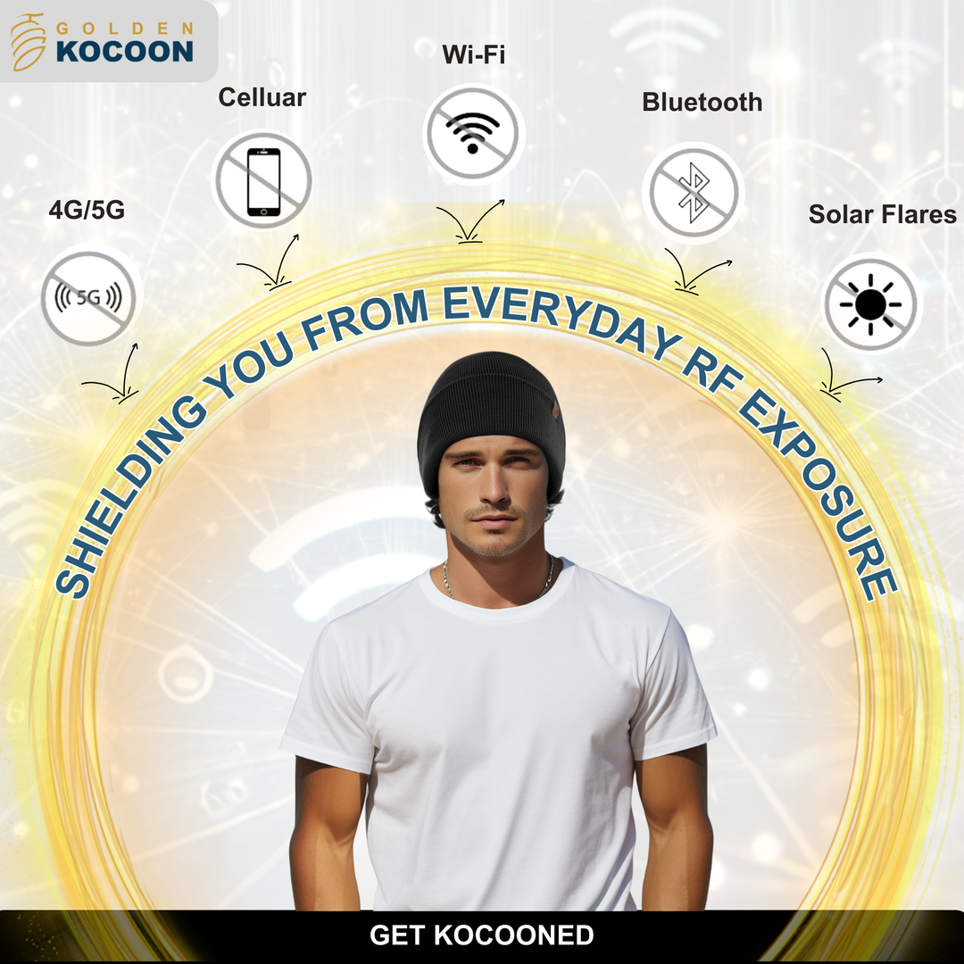 EMF Protection Bamboo Beanie - 99.8% Shielding for 5G, Wi-Fi & Bluetooth
