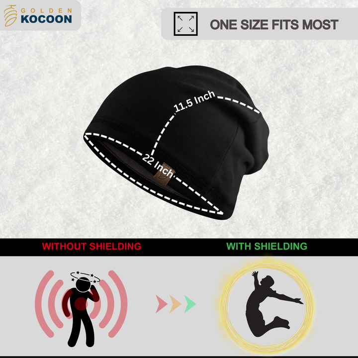 EMF Protection Slouch Beanie - 99.8% Shielding for 5G, Wi-Fi & Bluetooth