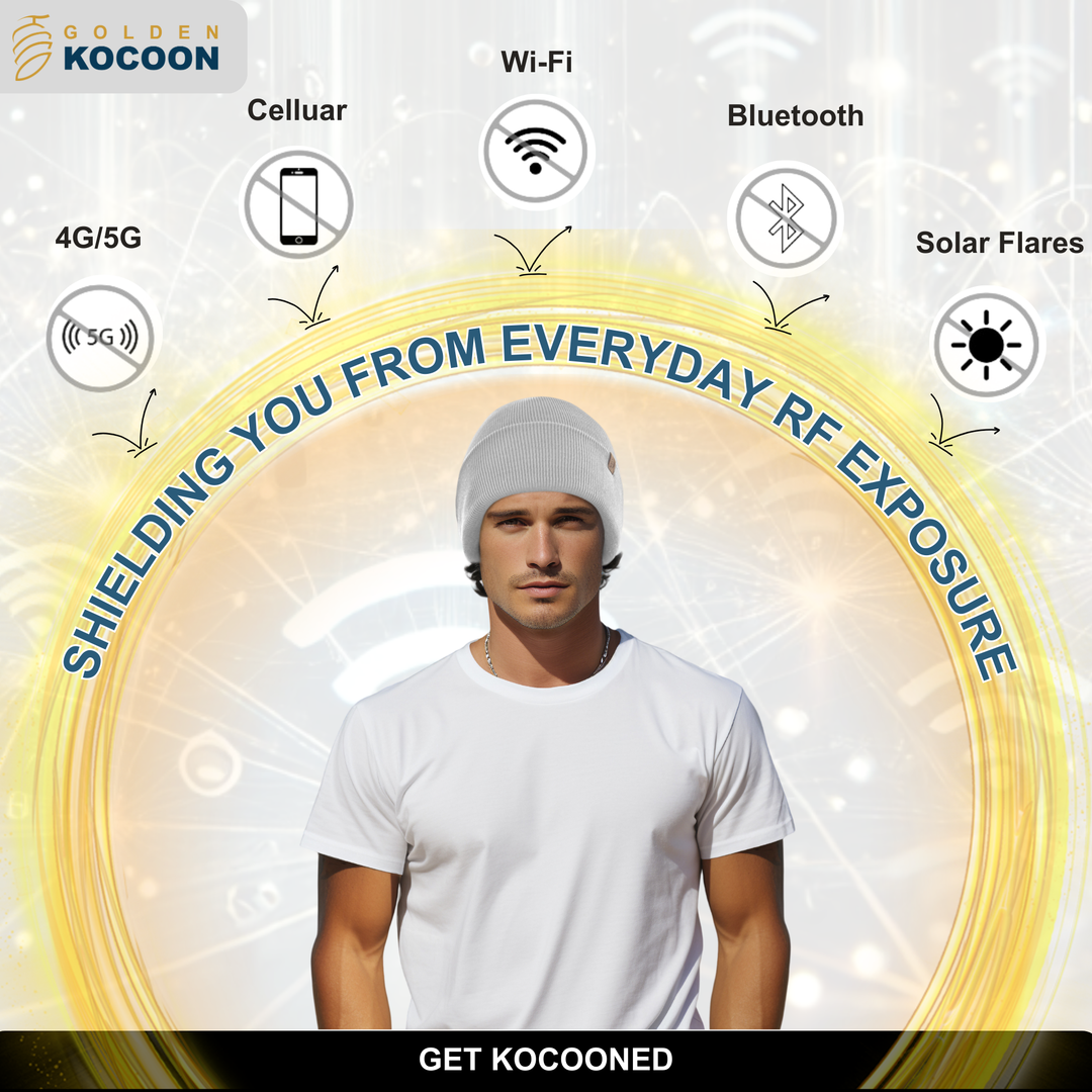 EMF Protection Bamboo Beanie - 99.8% Shielding for 5G, Wi-Fi & Bluetooth