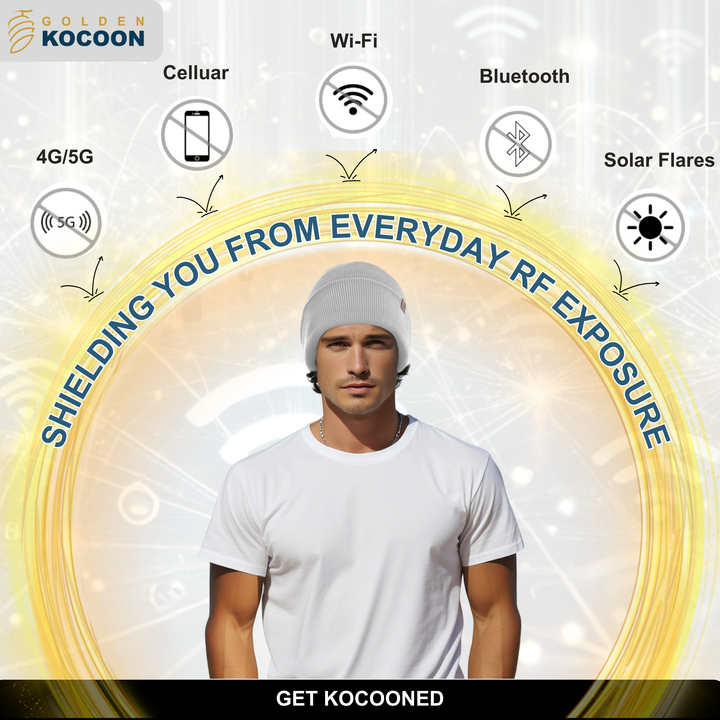 EMF Protection Bamboo Beanie - 99.8% Shielding for 5G, Wi-Fi & Bluetooth
