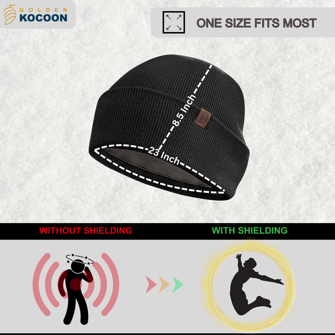 EMF Protection Bamboo Beanie - 99.8% Shielding for 5G, Wi-Fi & Bluetooth
