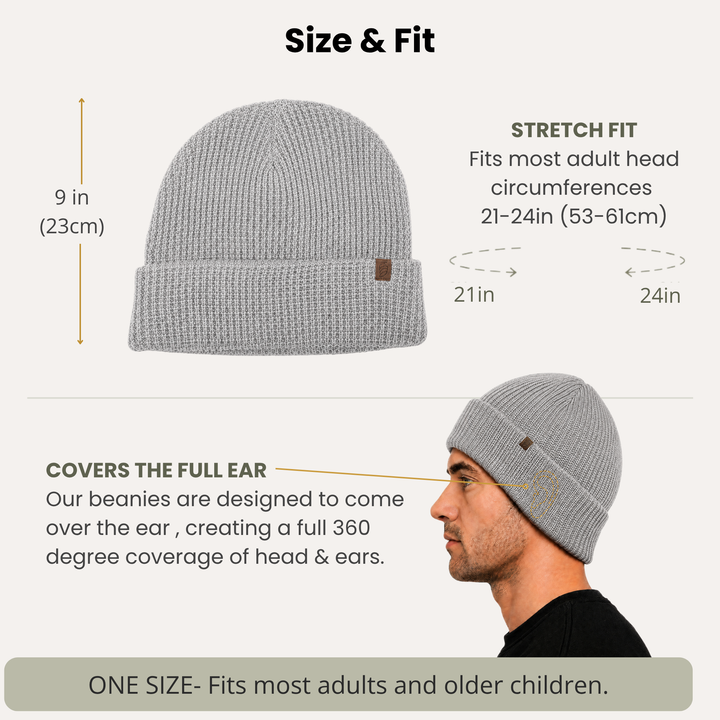 EMF Protection Organic Cotton Beanie - 99.8% Shielding for 5G, Wi-Fi & Bluetooth