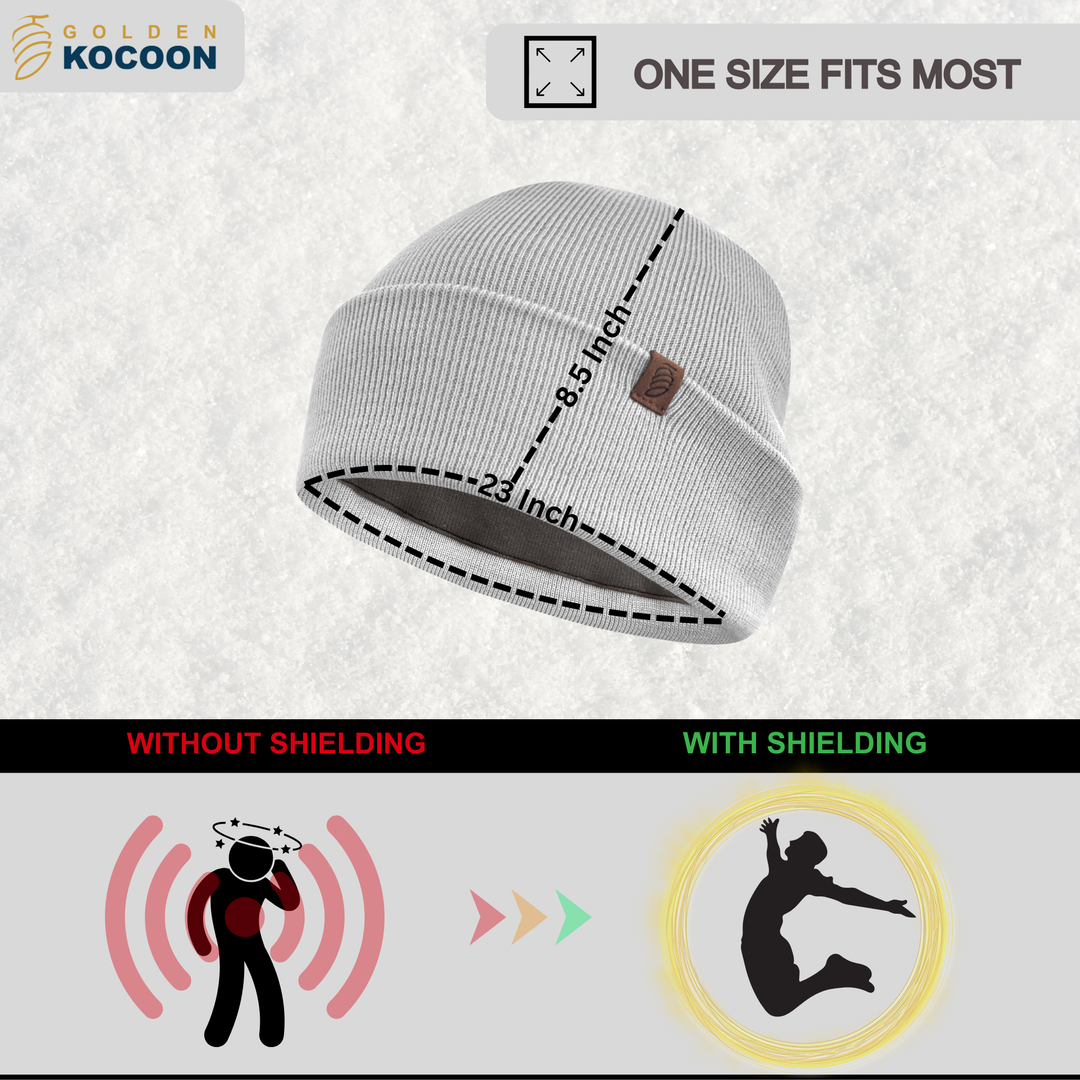 EMF Protection Bamboo Beanie - 99.8% Shielding for 5G, Wi-Fi & Bluetooth