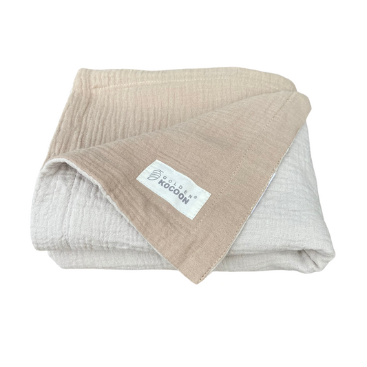 EMF Protection Blanket. Organic crepe muslin, with Faraday Fabric in the middle. 3 layers. Great for travel